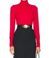 L Agence Flora Turtleneck In Red