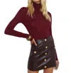 L Agence Flora Turtleneck Sweater In Syrah/gold In Multi