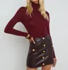 L Agence Flora Turtleneck Sweater In Syrah/gold In Multi