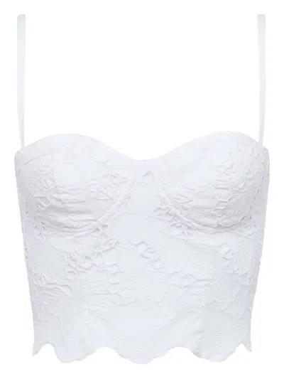 L'agence Floral-lace Bralette In White