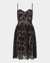 L Agence Flyn Wire-cup Midi Dress
