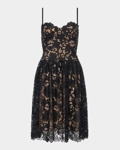 L AGENCE FLYN WIRE-CUP MIDI DRESS