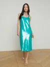 L'agence Gabin Sequin Dress In Bright Jade