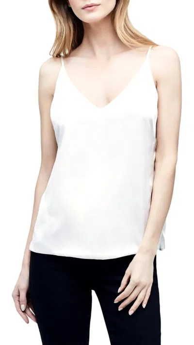 L Agence Gabriella Tank In Ivory In White
