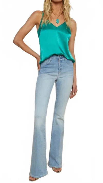 L Agence Gabriella V-neck Tank In Jade