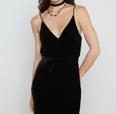 L Agence Gabriella V Neck Tank Top In Black