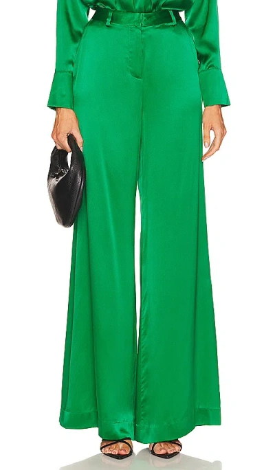 L Agence Gavin Wide Leg Trouser In Sea Green