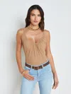 L Agence Lagence Hattie One-shoulder Top In Dark Cappuccino