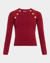 L Agence Gretchen Crewneck Pullover In Red