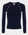 L'agence Gretchen Button Pullover Midnight/nickel In Midnight