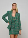 L'agence Gweny Tweed Blazer In Green