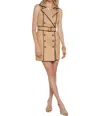 L Agence Hale Trench Mini Dress In Multi