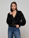 L Agence Harriet Cardigan In Black