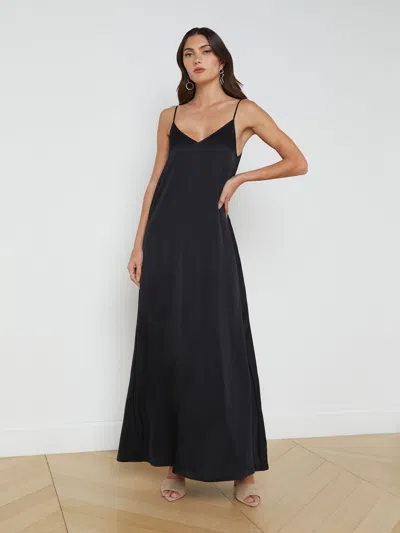 L Agence Hartley Maxi Dress In Black