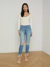 L Agence High Line Distressed Skinny Jean In Calloway Destruct