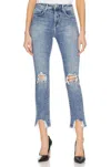 L Agence High Line High Rise Skinny Jean In Sodalite Destruct In Multi