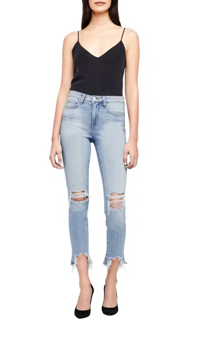 L Agence L'agence High Line High-rise Skinny Jean Classic Brasie Jean In Blue