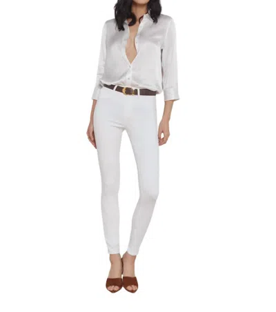L Agence High-rise Skinnny Jeans In Blanc In White