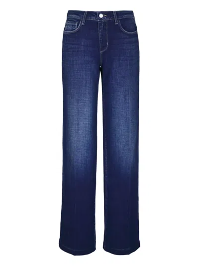 L Agence High-waist Jeans In Blue