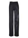 L Agence Clayton Coated Wide-leg Jeans In Black