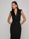 L Agence Hollis Vest In Black
