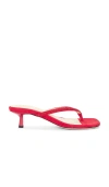 L Agence Hortense Sandal In Red Suede