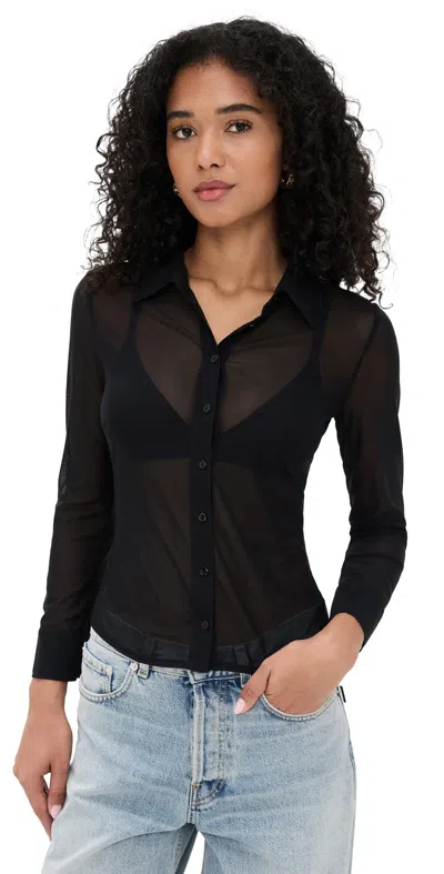 L Agence Indiana Fitted Blouse Black