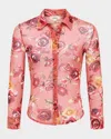 L'agence Indiana Fitted Semi-sheer Blouse In Red