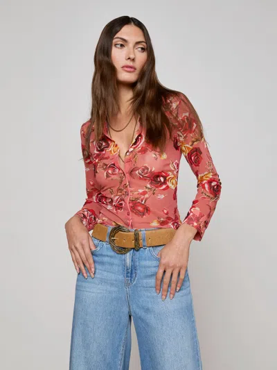 L Agence Indiana Mesh Blouse