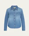L'agence Isla Denim Shirt In Anvil