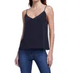 L Agence Gabriella Silk V-neck Tank In Black
