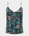 L Agence Jane Spaghetti-strap Top In Multi