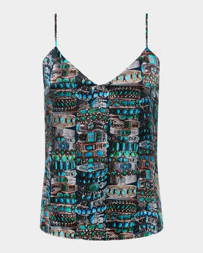 L Agence Jane Spaghetti-strap Top In Multi
