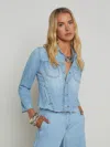 L Agence Janelle Denim Jacket In Lozano