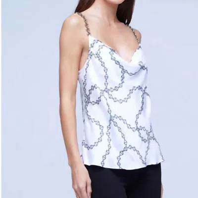 L Agence Jasmina Camisole Tank In Black And White