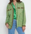 L Agence Jeanine Tweed Shacket In Multi