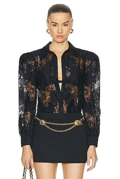 L Agence Women's Jenica Floral Lace Blouse In Black