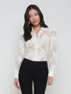 L Agence Jenica Lace Blouse In Ivory