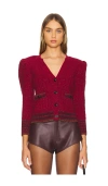 L Agence Jenni Cardigan In Red