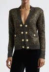 L Agence Jinny Sequin Cardigan In Black