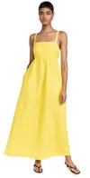 L Agence Jessamy Linen-blend Maxi Dress In Laser Lemon