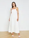 L Agence L'agence Jessamy Empire Waist Midi Dress In Ivory