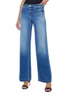 L Agence Joanne Lo W Rise Wide Leg Jeans In Palermo Pale In White