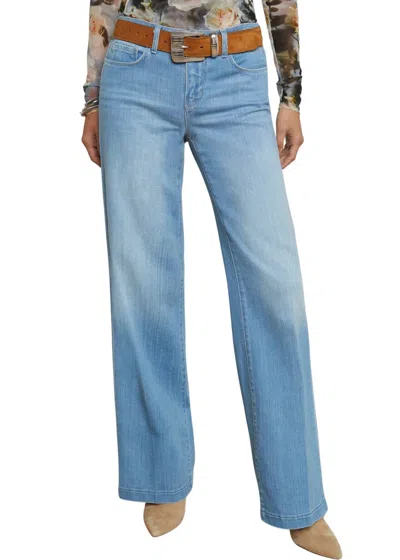 L Agence Joanne Low-rise Wide-leg Jeans In Amherst In Multi