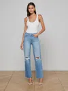 L'agence Nica Scoop-neck Tank Bodysuit In Blue