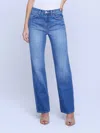 L Agence Jones Ultra High Rise Stovepipe Denim Jean In Boyle In Multi