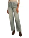 L Agence Jones Ultra High Rise Stovepipe Jean In Jade Green In Multi