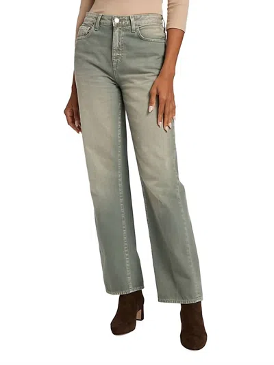 L Agence Jones Ultra High Rise Stovepipe Jean In Jade Green In Multi