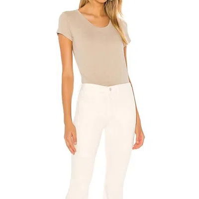 L Agence Joplin High Rise Flare Jeans In White