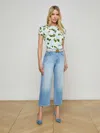 L Agence June Cropped Stovepipe Jean In Green